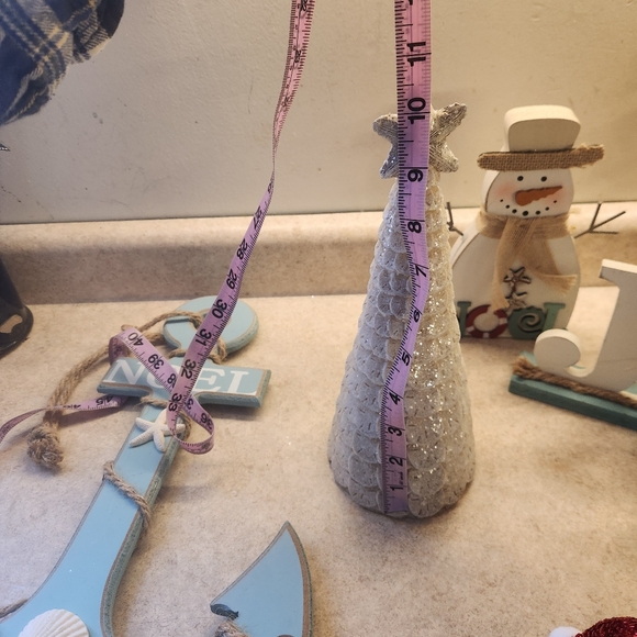 11 Pc Coastal Christmas Home Accent Set - Blue and White - Picture 12 of 16